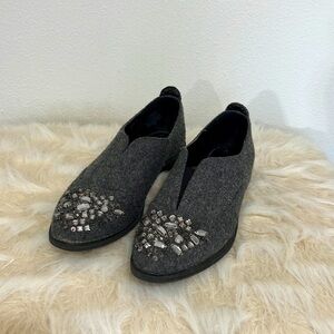 Simply Vera by Vera Wang Studded Flats Slip On Gray Women Shoes